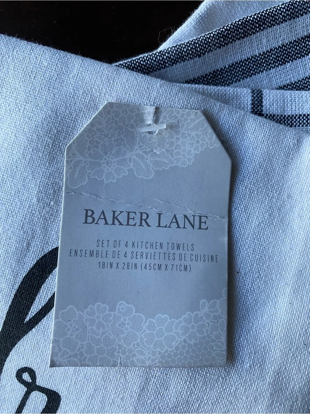 Park Lane White Cotton 'Mr. & Mrs.' 2021 Tea Towels set of 4